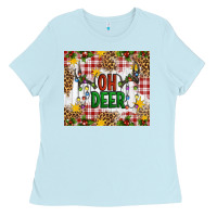 Baby Blue Oh Deer Ladies Tee - Artiststas