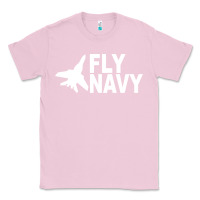 Bubblegum Pink fly navy Classic Tee - DesigneFamous