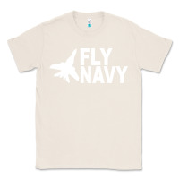 Natural fly navy Classic Tee - DesigneFamous
