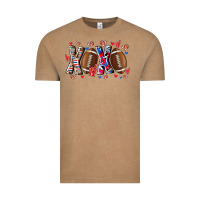 Vintage Coffee Xox Football Vintage Tee - CowhideDigitalArt