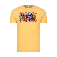 Vintage Mustard Xox Football Vintage Tee - CowhideDigitalArt