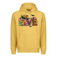 Antique Gold love halloween heifer Premium Hoodie - AdoDesignShop