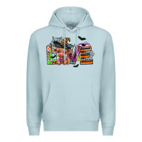 Blue Mist love halloween heifer Premium Hoodie - AdoDesignShop