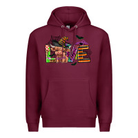 Burgundy love halloween heifer Premium Hoodie - AdoDesignShop