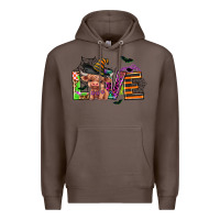 Coffee love halloween heifer Premium Hoodie - AdoDesignShop