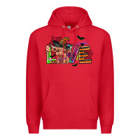 Red love halloween heifer Premium Hoodie - AdoDesignShop