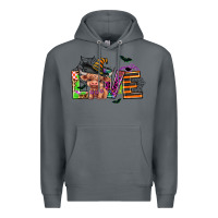 Rock love halloween heifer Premium Hoodie - AdoDesignShop