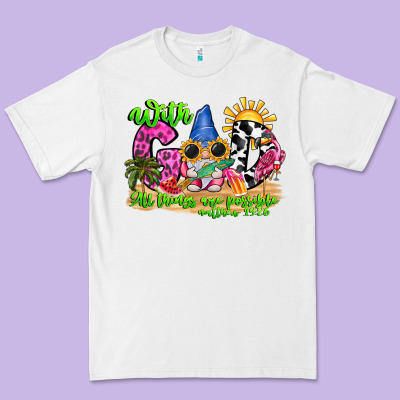 With God All Things Are Possible Summer Premium Tee Designed By Cowhidedigitalart