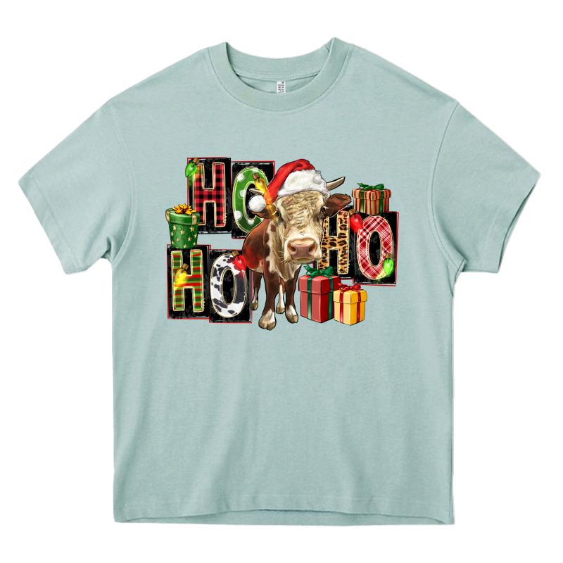Ho Ho Ho Heifer Heavy Core Tee by FaDigitalArtStudio | Teevron