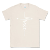 Natural grace   christian faith cross script baptism gift Classic Tee - DesigneFamous