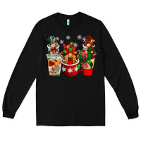 Black Christmas coffee gnome Long Sleeve Tee - BarkalooDesign