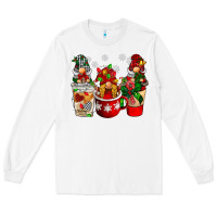 White Christmas coffee gnome Long Sleeve Tee - BarkalooDesign