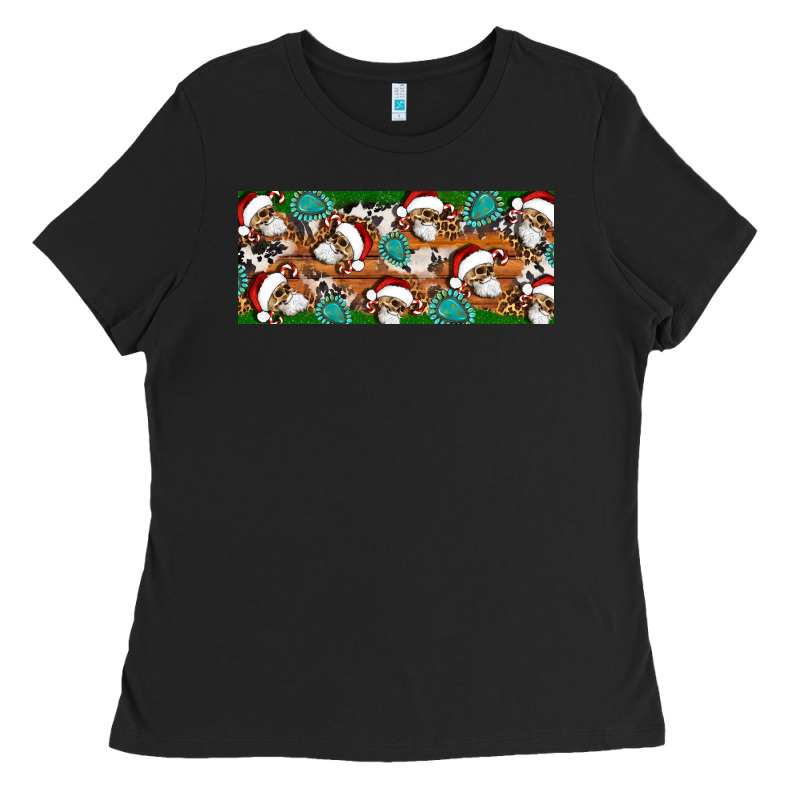 Santa Skeleton Christmas Ladies Tee by Artiststas | Teevron