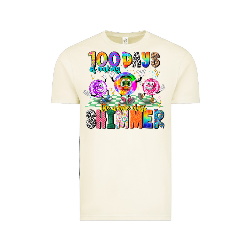 100 Days Of Making The Whole Class Shimmer Vintage Tee by CowhideDigitalArt | Teevron