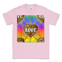 Bubblegum Pink Pride lgbtq leopard love heart seamless pattern Classic Tee - BundleAndBundleShop