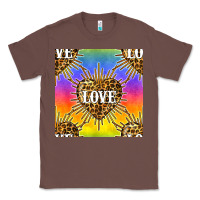 Chestnut Pride lgbtq leopard love heart seamless pattern Classic Tee - BundleAndBundleShop