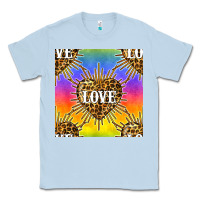Dusty Blue Pride lgbtq leopard love heart seamless pattern Classic Tee - BundleAndBundleShop