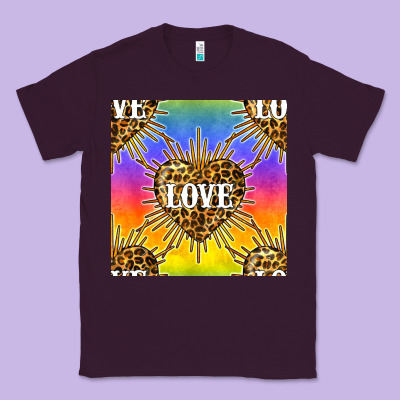 Pride Lgbtq Leopard Love Heart Seamless Pattern Classic Tee Designed By Bundleandbundleshop
