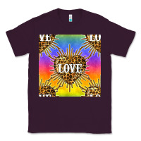 Plum Pride lgbtq leopard love heart seamless pattern Classic Tee - BundleAndBundleShop