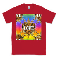 Red Pride lgbtq leopard love heart seamless pattern Classic Tee - BundleAndBundleShop