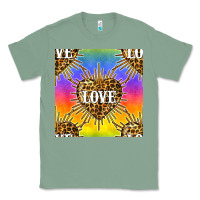 Sage Pride lgbtq leopard love heart seamless pattern Classic Tee - BundleAndBundleShop