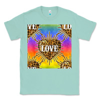 Seafoam Pride lgbtq leopard love heart seamless pattern Classic Tee - BundleAndBundleShop