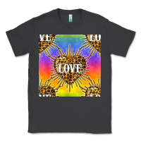 Smoke Pride lgbtq leopard love heart seamless pattern Classic Tee - BundleAndBundleShop