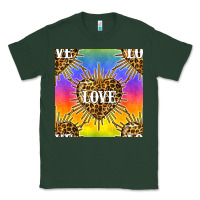 Sports Green Pride lgbtq leopard love heart seamless pattern Classic Tee - BundleAndBundleShop