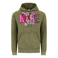 Vintage Olive hope with butterfly's Vintage Hoodie - AdoDesignShop