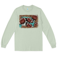 Matcha American football leopard cowhide turquoise  leather background Long Sleeve Tee - BarkalooDesign