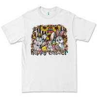 White Happy Easter Premium Tee - CowhideDigitalArt