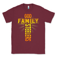 Burgundy god family steeler shirt father's day gift tee t shirt Classic Tee - DesigneFamous