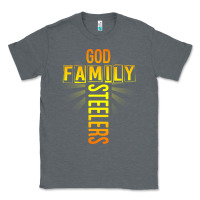 Charcoal Heather god family steeler shirt father's day gift tee t shirt Classic Tee - DesigneFamous
