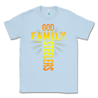 Dusty Blue god family steeler shirt father's day gift tee t shirt Classic Tee - DesigneFamous