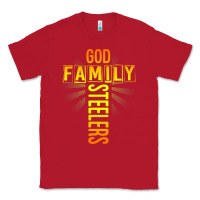Red god family steeler shirt father's day gift tee t shirt Classic Tee - DesigneFamous