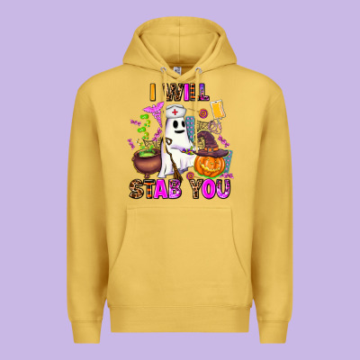 I Will Stab You Nurse Premium Hoodie Designed By Adodesignshop