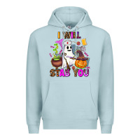 Blue Mist i will stab you nurse Premium Hoodie - AdoDesignShop