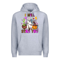 Heather Grey i will stab you nurse Premium Hoodie - AdoDesignShop