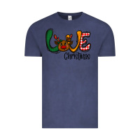 Vintage Denim love Christmas Vintage Tee - CowhideDigitalArt
