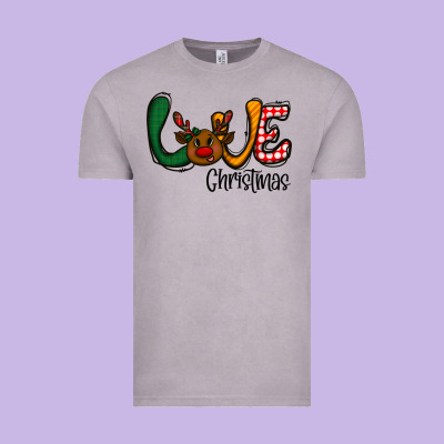 Love Christmas Vintage Tee Designed By Cowhidedigitalart