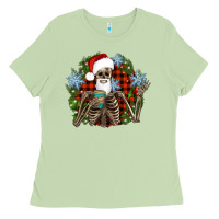 Matcha Santa skeleton christmas Ladies Tee - Artiststas