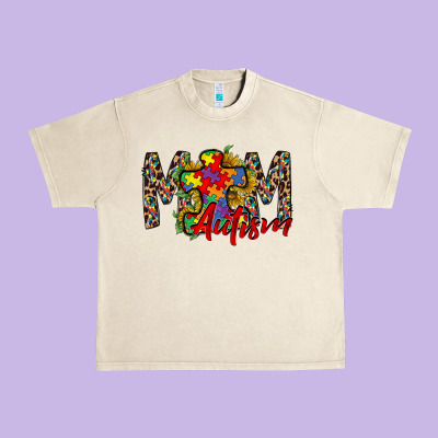 Mom Autism 2 Urban Heavy Tee Designed By Racoondesign