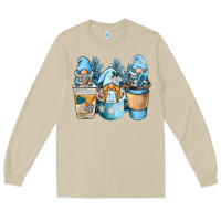 Mushroom winter coffee gnome Long Sleeve Tee - BarkalooDesign