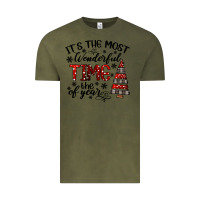 Vintage Olive IT THE MOST WONDERFUL TIME the of year Vintage Tee - CowhideDigitalArt