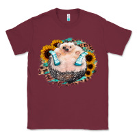 Burgundy Sunflower Leopard Hedgehog Classic Tee - Jasminsmagicworld