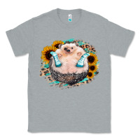 Heather Grey Sunflower Leopard Hedgehog Classic Tee - Jasminsmagicworld
