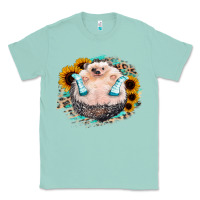 Seafoam Sunflower Leopard Hedgehog Classic Tee - Jasminsmagicworld
