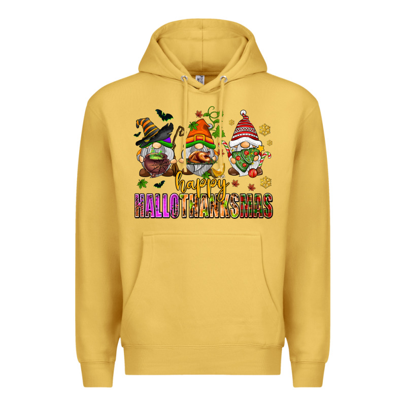 Happy Hallothanksmas Gnomes Premium Hoodie by AdoDesignShop | Teevron