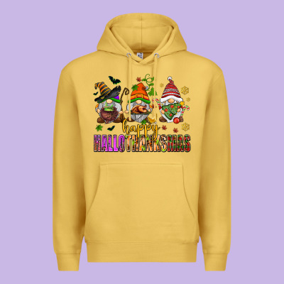 Happy Hallothanksmas Gnomes Premium Hoodie Designed By Adodesignshop