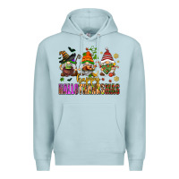 Blue Mist happy hallothanksmas gnomes Premium Hoodie - AdoDesignShop